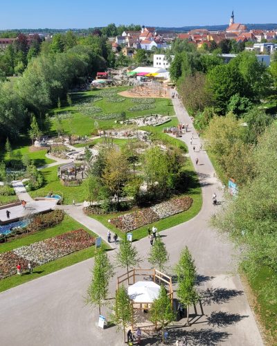 Luftaufnahmen Haupteingang Grüntal_(C) Landesgartenschau Schärding GmbH